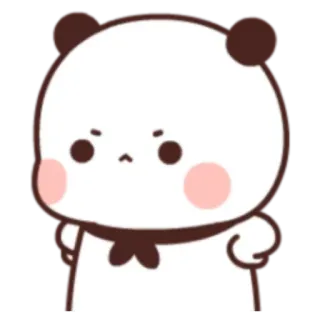 🍼 Panda, Słodkie, Kreskówka, Zwierzę, Naklejka telegram sticker