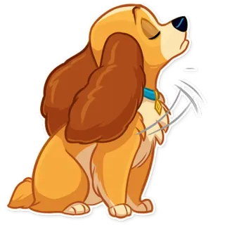 😠 Lady Lady and the Tramp chien, dessin animé, disney, la belle et le clochard telegram sticker