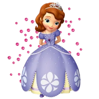 ☺️ Sofia princesse, dessin animé, animé, couronne, mignon, princesse Sofia telegram sticker