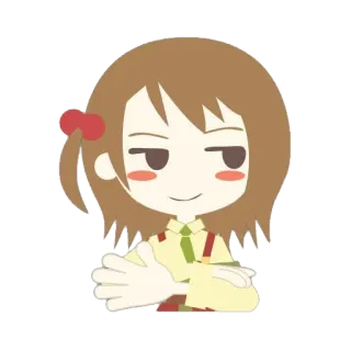 😒 anime, cartone animato, ragazza, altezzosa, carina whatsapp sticker