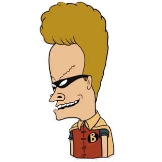 😎 Beavis Desenho animado, Beavis, Disfarce, Máscara, Personagem telegram sticker