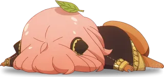 😵 Anya Forger Spy x Family Anime, Dessin animé, Sommeil, Cheveux roses, Mignon, Relax, Allongé telegram sticker