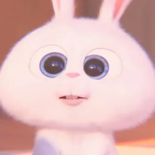 🐰 Snowball The Secret Life of Pets conejo, conejo, blanco, lindo, dibujos animados, animal telegram sticker