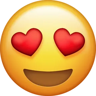 😍 emoji, love, heart eyes, happy, face telegram sticker