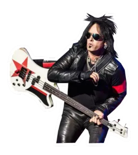 🎸 Nikki Sixx Nikki Sixx, Motley Crue, Guitare basse, Rock star, Musicien telegram sticker
