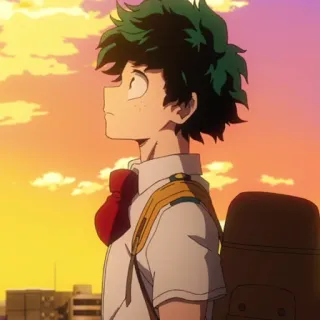 🥦 Izuku Midoriya My Hero Academia anime, my hero academia, izuku midoriya, deku, school uniform, cartoon, manga telegram sticker