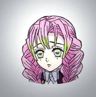 🍡 Mitsuri Kanroji Demon Slayer anime, manga, demon slayer, mitsuri kanroji, hashira, love hashira, pink hair telegram sticker