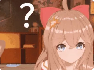 🤔 ? Anime, Znak zapytania, Kawaii, Zdezorientowany, Kreskówka, Animacja telegram sticker