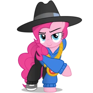 😎 Pinkie Pie пони, шляпа, мультфильм, Пинки Пай telegram sticker
