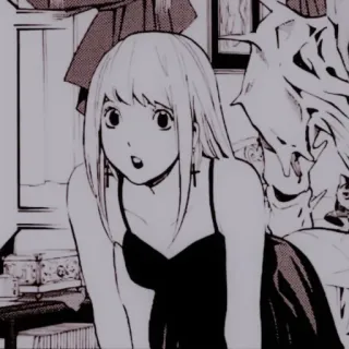 🩺 Misa Amane Death Note Misa Amane, Death Note, Ragazza anime, Manga, Anime, Vestito nero, Ritratto telegram sticker