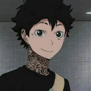 🥀 Anime, Personnage, Tatouage, Boucles d'oreilles telegram sticker