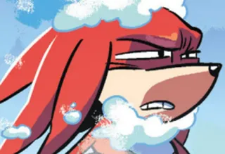 😑 Knuckles Sonic the Hedgehog knuckles, sonic, echidna, cartoon, comic telegram sticker