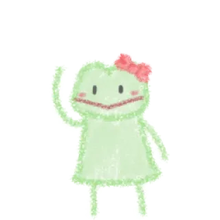 👩 sapo, desenho animado, fofo, verde, kawaii, personagem, adorável telegram sticker