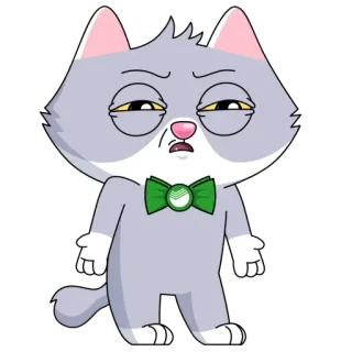 😕 кот, наклейка, мультфильм, животное, милый, смешной telegram sticker