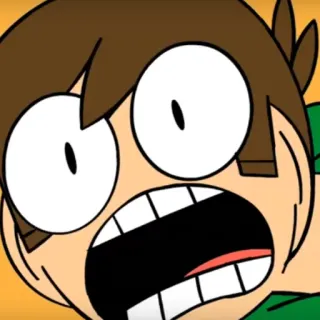 😧 Edd Eddsworld การ์ตูน, ตกใจ, แอนิเมชัน, ตลก whatsapp sticker