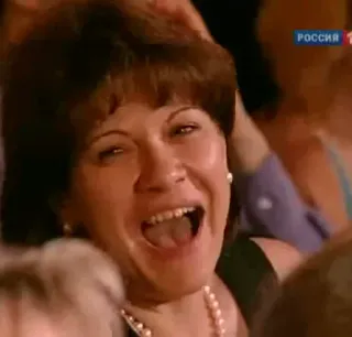 😂 РОССИЯ 1 television, channel, woman, audience whatsapp sticker