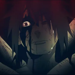 😭 Obito Uchiha Naruto anime, crying, tears, sad, Uchiha, Obito, sharingan telegram sticker