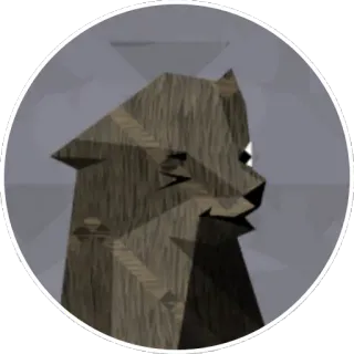 😉 oso, animal, geométrico, low poly, fauna, naturaleza telegram sticker