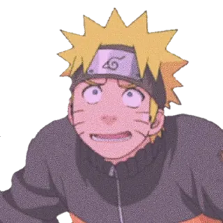 🤪 Naruto Naruto, Anime, Manga, zszokowany, zaniepokojony, reakcja telegram sticker