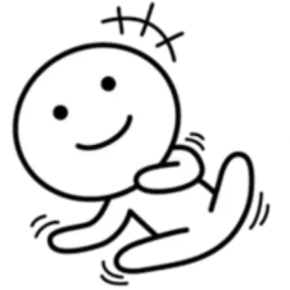 🙂 cartoon, character, emoji, white, simple, stick figure whatsapp sticker