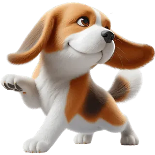 🤩 dog, beagle, cute, animal, pet, puppy telegram sticker