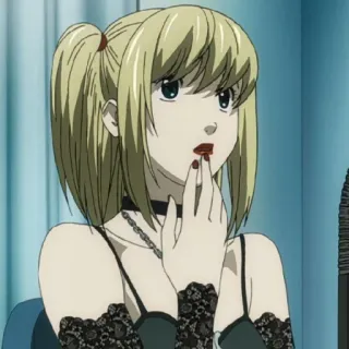 🍎 Misa Amane Death Note Anime, Death Note, Misa Amane, Personagem, Mangá, Loira, Gótico, Garota Anime telegram sticker