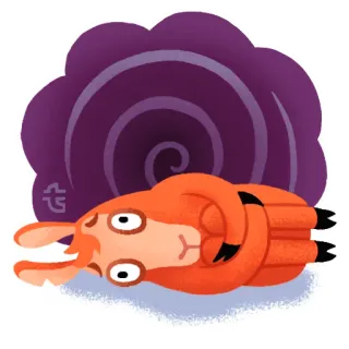 🥺 llama, kartun, binatang, imut, mengantuk, kelelahan, spiral telegram sticker