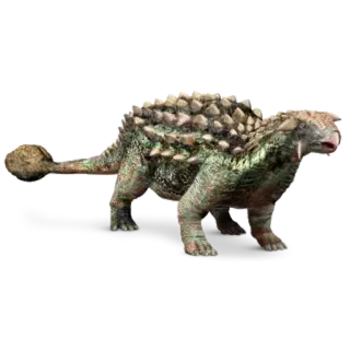 🦖 dinosauro, anchilosauro, preistorico, rettile, animale, armatura, mazza caudale telegram sticker