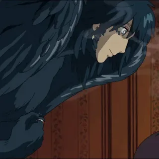 ⚜ Howl Howl's Moving Castle El castillo ambulante, Studio Ghibli, Anime, Fantasía telegram sticker