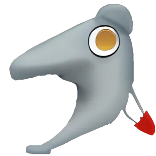 🥑 鳥, 動物, グレー, キャラクター, 漫画, 抽象 telegram sticker