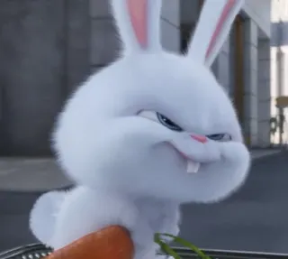 🐰 Snowball The Secret Life of Pets Hase, Häschen, Haustier, niedlich, Tier, Cartoon whatsapp sticker