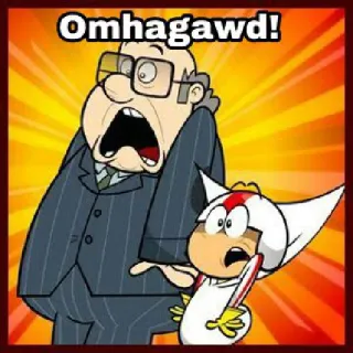 😱 Omhagawd! мультфильм, шок, выражение, смешной telegram sticker