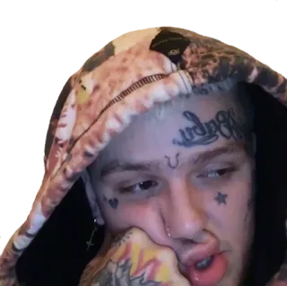 🤔 Lil Peep แร็ปเปอร์, นักร้อง, นักดนตรี, รอยสักบนใบหน้า, Lil Peep telegram sticker