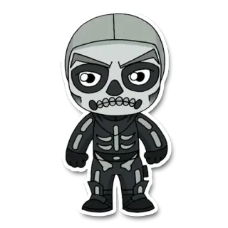 💀 naklejka, kreskówka, szkielet, postać telegram sticker