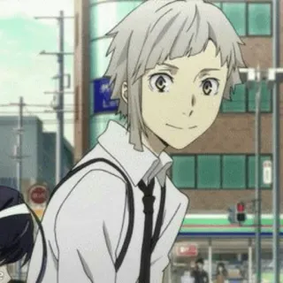 🗝 Atsushi Nakajima Bungou Stray Dogs 애니메이션, 캐릭터, 소년, 미소, 문호 스트레이 독스, 나카지마 아츠시 telegram sticker