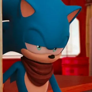 😑 Sonic the Hedgehog Sonic Boom соник, ёж, мультфильм, синий, злой telegram sticker