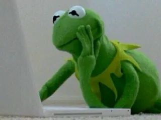 🐸 Kermit Kermit la rana, rana, meme, meme di internet, muppet, carino telegram sticker