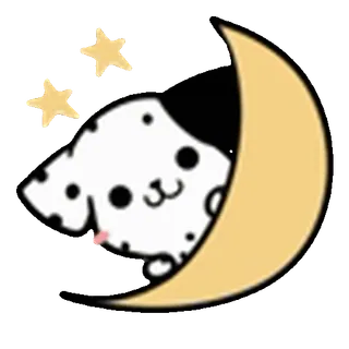 Dalmation (@ShoutoEmoji) telegram emojis 🌙