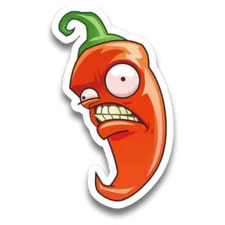 😤 pimienta, comida, dibujos animados, chile, enojado, rojo whatsapp sticker