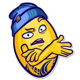 🤨 Emoji, Kartun, Lucu, Stiker, Ekspresi, Karakter telegram sticker
