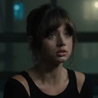 🎗 Ana de Armas actrice, portrait, triste, pleurs telegram sticker