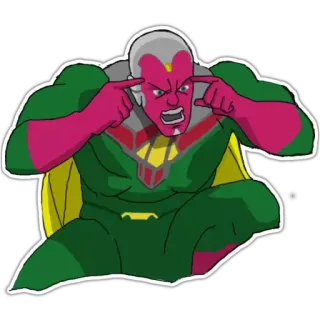 🤖 Vision marvel, super-héros, méchant, télépathie, avengers telegram sticker