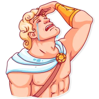 😭 crying, sad, greek, character, upset telegram sticker