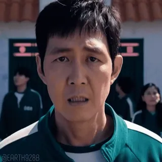 😭 Lee Jung-jae Squid Game @EARTH9288 Squid Game, Lee Jung-jae, drama, Korean drama, Netflix, actor telegram sticker