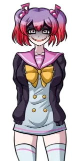 😈 Anime, Effrayant, Fille, Manga, Personnage, Art telegram sticker