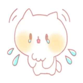 😢 kucing, menangis, sedih, kawaii, imut, stiker, kartun whatsapp sticker