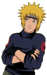 😒 Minato Namikaze Naruto anime, manga, naruto, minato, yellow flash, hokage whatsapp sticker