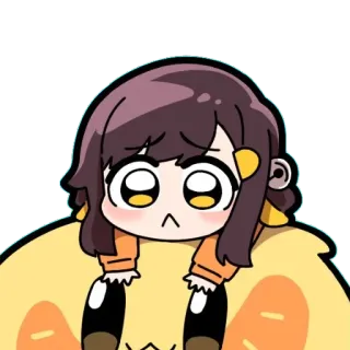 ☹️ cartoon, cute, anime, kawaii, sticker telegram sticker