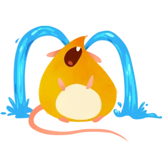 😩 哭泣, 悲伤, 黄色, 卡通, 怪物, 眼泪 telegram sticker