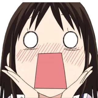 😱 anime, sorprendido, impactado, expresión, dibujos animados, chica, lindo telegram sticker